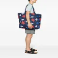 Vilebrequin turtle-print linen beach bag - Blue