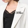 Saint Laurent gemstone logo brooch - Black