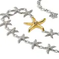Versace starfish rhinestone necklace - Silver