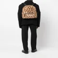 Saint Laurent leopard-print corduroy backpack - Brown