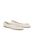 Jimmy Choo Elme pearl-embellished ballerina shoes - White