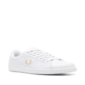 Fred Perry embroidered-logo leather sneakers - White
