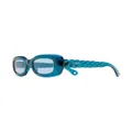 Lanvin tinted rectangle-frame sunglasses - Blue
