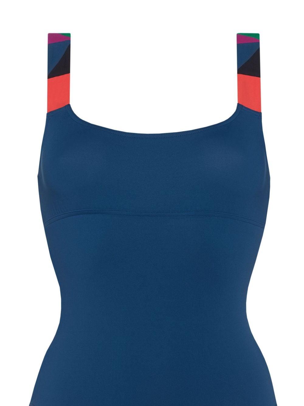 ERES Tempo geometric-print swimsuit - Blue