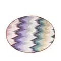 Missoni Home Phrae Cylinder zigzag-knit pouf - Purple
