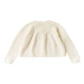 Familiar apple-appliqué knitted cardigan - White