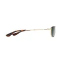 Burberry tortoiseshell-effect navigator-frame sunglasses - Gold