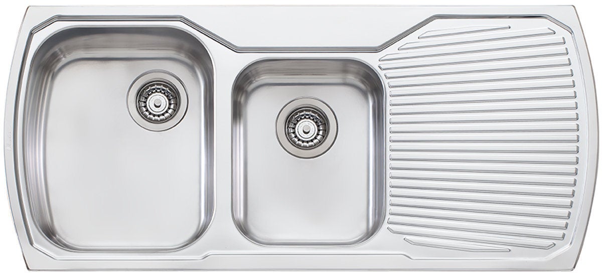 Oliveri Monet 1 and 3/4 Bowl Right Hand Drainer Sink MO711-NZ-1TH-OF