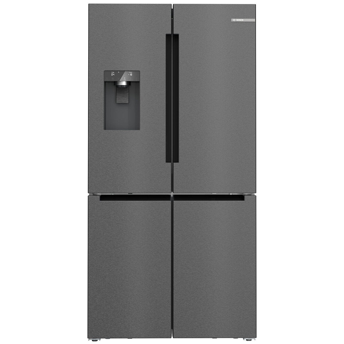 Bosch Series 6 574L French Door Fridge with Plumbed Ice and Water Brushed Black Steel KFD96AXEAA