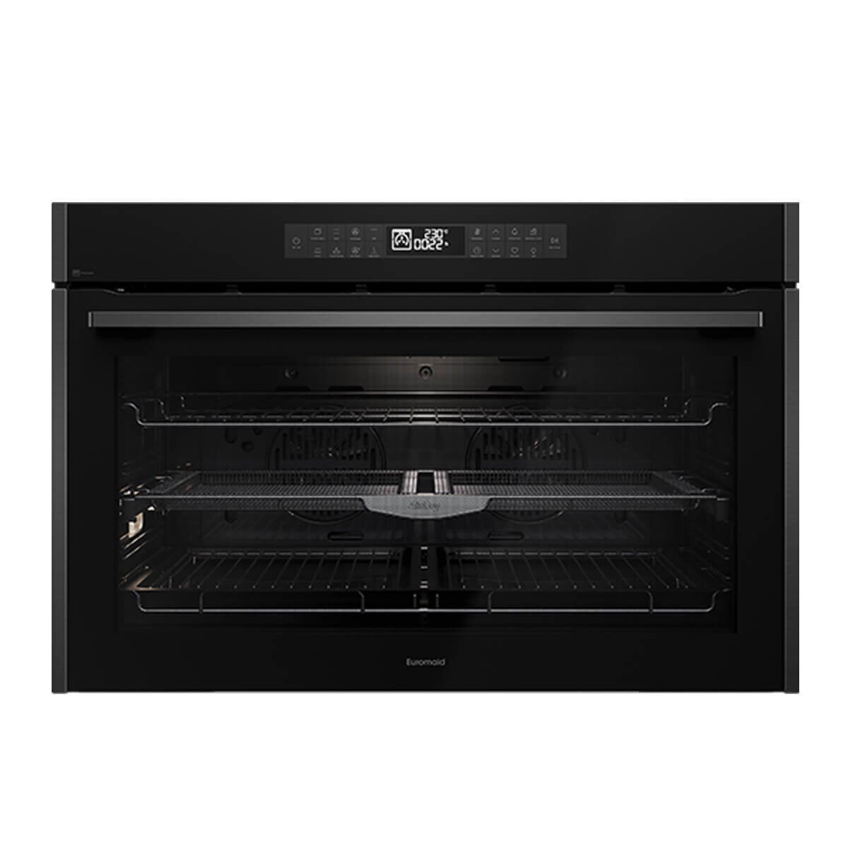 Euromaid 90cm 17 Function Pyrolytic Oven Touch Air Fry Dark SS EPO917ASTB