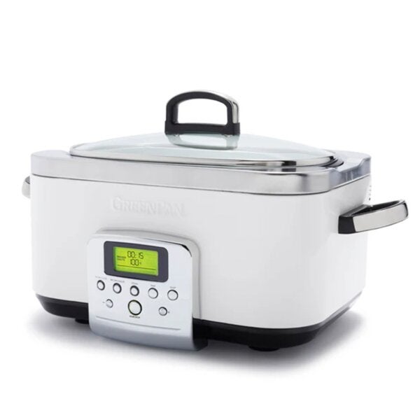 GreenPan Slow Cooker 6L Cream CC005725 CC005724