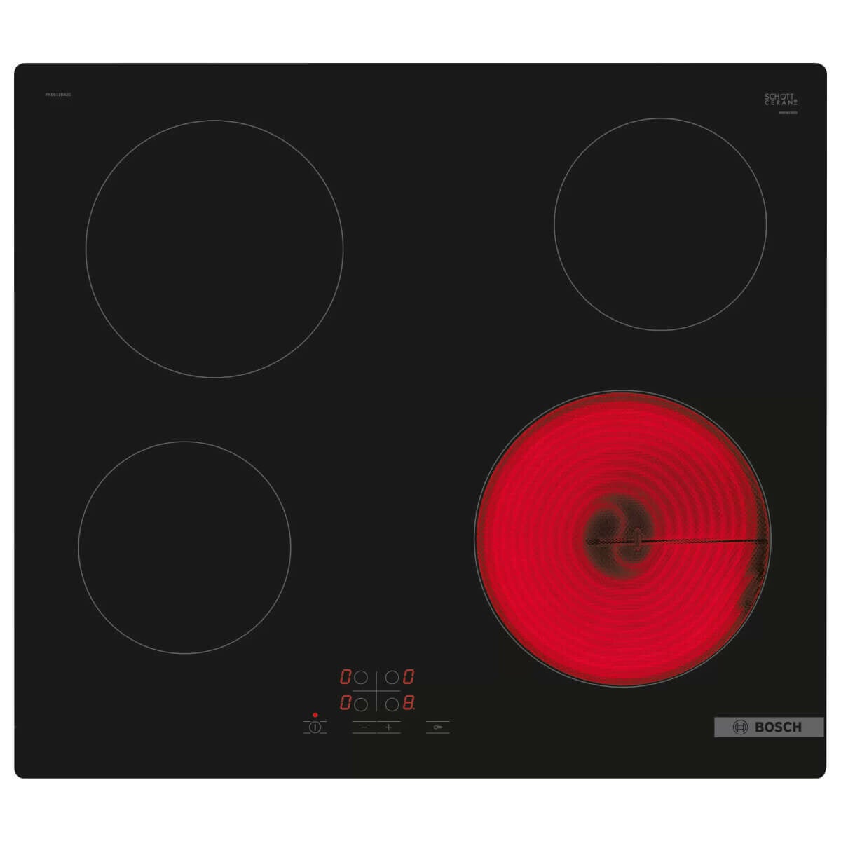 Bosch 60cm Series 4 Ceramic Cooktop Black PKE611BA2A