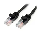 StarTech 3m Cat 5e Black Snagless Ethernet Patch Cable