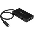 Startech 3-Port USB-C Hub With GbE - C to A - USB 3.0 - Power Adapter