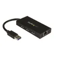 Startech 3-Port USB 3.0 Hub with GbE Adapter NIC - Aluminium with Cable