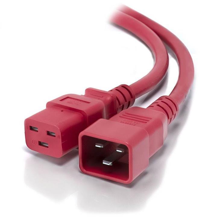Alogic 2m IEC C19 to IEC C20 Power Extension Male to Female Cable Red