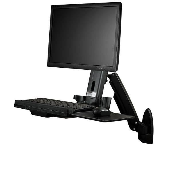 StarTech Wall Mounted Sit Stand Desk - for Single Monitor up to 24"