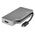 Startech Space Gray USB-C Adapter - USB-C to VGA DVI HDMI Mini DisplayPort Adapter
