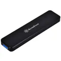 Silverstone MS09 M.2 SATA Portable USB 3.1 Portable Enclosure, Black