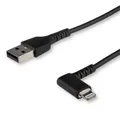 Startech 1m Durable Angled Lightning to USB-Cable - Black