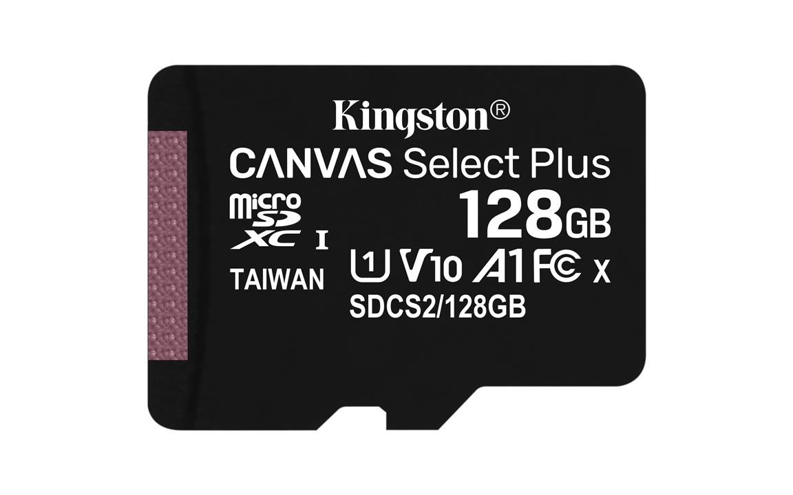 Kingston 128GB Canvas Select Plus UHS-I Micro SD Card With SD Adapter