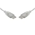 8Ware USB 2.0 Cable 2m A to A M-M Transparent