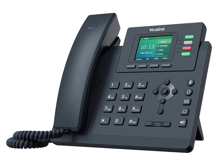 Yealink IP Phone Grey Wired Handset LED 4 Lines
