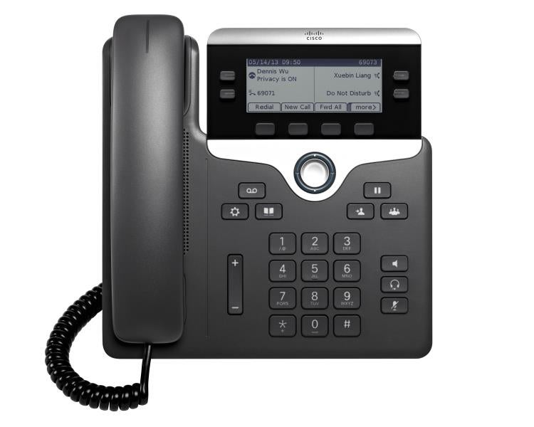 Cisco 7821 IP Phone 3rd Party Call Control Wired Handset 2Lines - Black