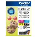 Brother LC233 Photo Value Pack - 1xBlack 1xCyan 1xMagenta 1xYellow + 40 Sheets Photo Paper