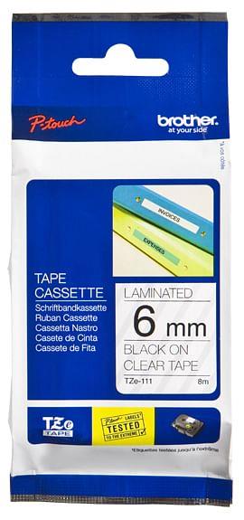 Brother Label-Making Tape Black on Transparent