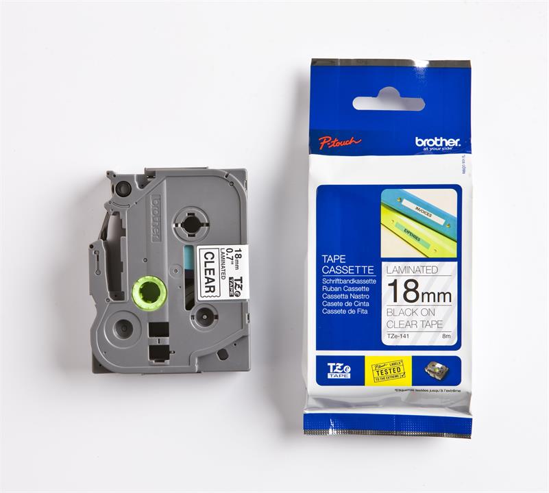 Brother TZe-141 Label-Making Tape Black on Transparent