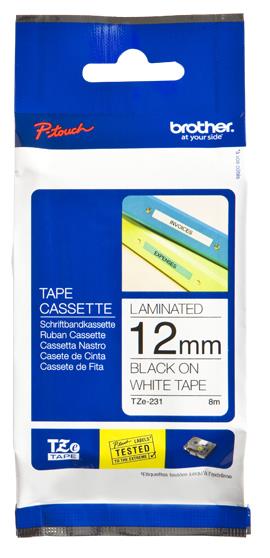 Brother TZe-231 Label-Making Tape Black on White