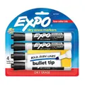 Expo Whiteboard Marker Bullet Black Pk4 Bx6
