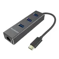 Simplecom CHN411 USB-C to 3P USB 3.0+RJ45