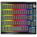 Fantech MAXFIT67 Wireless Bluetooth Mechanical Keyboard 65% Hot-Swap RGB Backlit Gaming PC Keyboard with Knob (Black) (Kailh Box White)