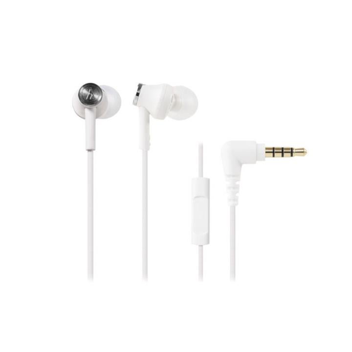 Audio-Technica In-Ear Headphone With Microphone And Button Control For Smartphone - White