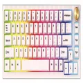 Fantech MAXFIT67 Wireless Bluetooth Mechanical Keyboard 65% Hot-Swap RGB Backlit Gaming PC Keyboard with Knob (White) (Gateron Cap Milky Yellow)