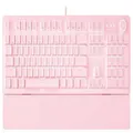 Fantech Gaming PC Mechanical Keyboard LED Backlit Anti-Ghosting Key with Knob and Wrist Rest (Pink)