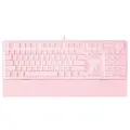 Fantech Gaming PC Mechanical Keyboard LED Backlit Anti-Ghosting Key with Knob and Wrist Rest (Pink)