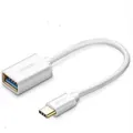 UGreen USB-C Male to USB 3.0 Type A Female OTG Cable - 15cm (White)