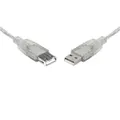 8Ware USB 2.0 Ext Cable 25cm A to A M-F Transparent