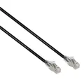 0.25m Black Small CAT6A 10G F/UTP Cable