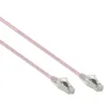 0.25m Salmon Pink Small CAT6A 10G F/UTP Cable