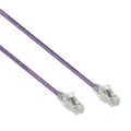 0.25m Purple Small CAT6A 10G F/UTP Cable
