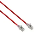 0.25m Red Small CAT6A 10G F/UTP Cable