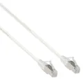 0.25m White Small CAT6A 10G F/UTP Cable