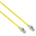 0.25m Yellow Small CAT6A 10G F/UTP Cable