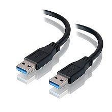 Alogic 0.5m USB 3.0 Type A to Type A Cable - Male to Male - BLACK