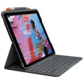 Logitech Slim Folio Keyboard Case for 10.2" iPad (7th/8th/9th Generation) - Graphite