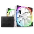 NZXT Aer RGB 2 140mm Fans With RGB & Fan Controller Twin Starter Pack - Matte White